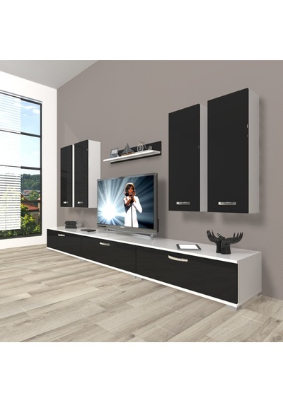 Decoraktiv Eko 8d Slm Tv Ünitesi Tv Sehpası Beyaz - Siyah