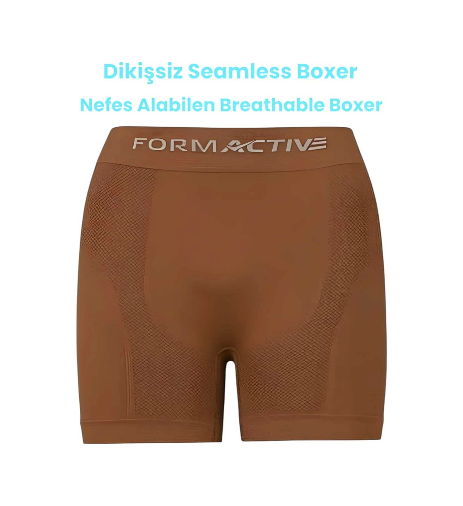 Tezzgelsin Erkek Dikişsiz/seamless Nefes Alabilen Boxer Kahverengi