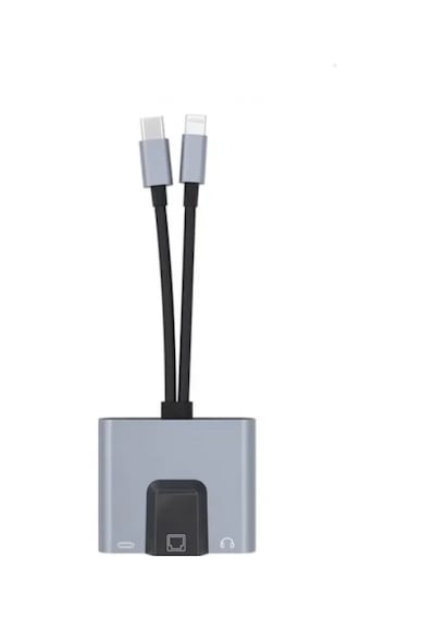 Zr815 Lightning Type-c 3 İn 1 Ethernet Çevirici Aux Evimdeyokyok