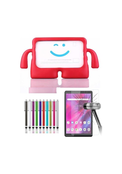 Samsung Galaxy Tab 3 7" T210 Karakter Ibuy Silikon Kılıf 3lü Set Arka Kapak