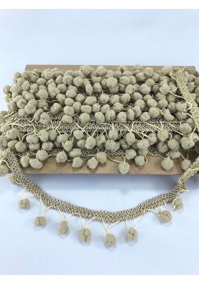 FdayAksesuar Vizon Ponponlu Saçak Şerit 1 Metre En 4 Cm FRDY15527