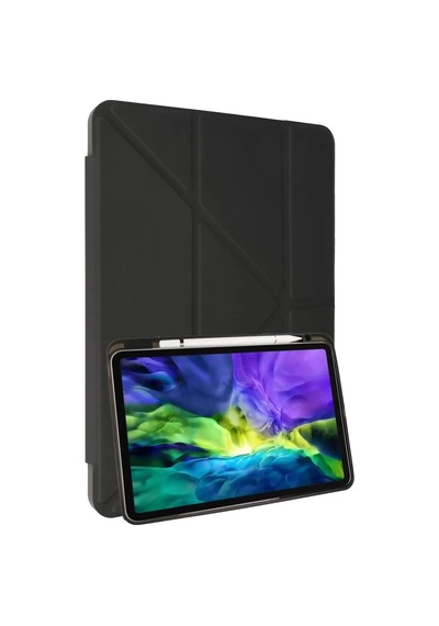 Newface Apple İpad 10.2 8.nesil Kılıf Kalemlikli Mars Tablet Kılıfı - Koyu Gri