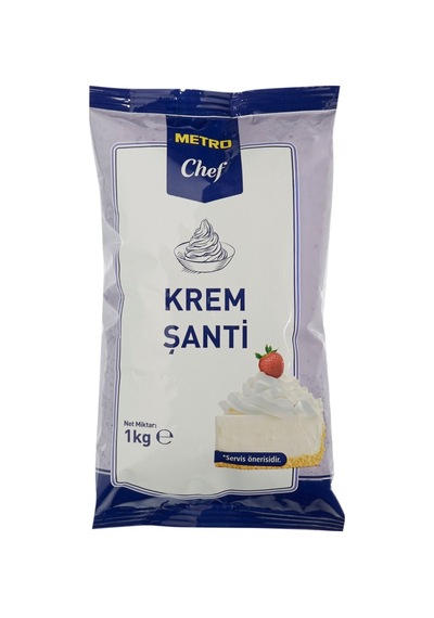 Metro Chef Krem Şanti 1 Kg - Profesyonel Yüksek Hacimli Toz Krem Şanti 2'li Ekonomik Paket - 2 Tarı