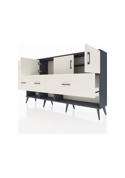 Arges Konsol 3 Raflı 5 Çekmeceli 3 Kapaklı 176x30x99 Antrasit-aytaşı Aytası - Antrasıt Arges Konsol 3 Raflı 5 Çekmeceli 3 Kapaklı 176x30x99 Antrasit-aytaşı Aytası - Antrasıt