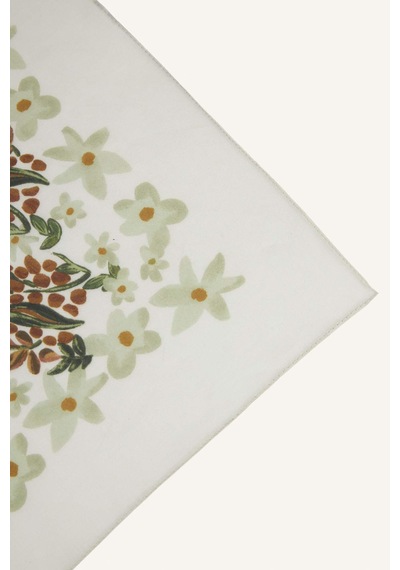 Defacto Manuka X Defacto Kadın Çiçek Desenli Pamuklu Bandana H9061ax26smwt1 Beyaz-wt1