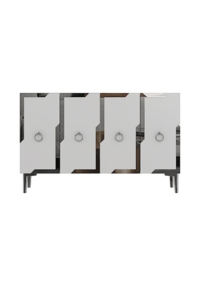 Ka1233dbs Seza120 Konsol, Kahve Köşesi Ve Tv Sehpası, Çok Amaçlı Dolap Safirmeşe - Beyaz - Sılver 120cm Ka1233dbs Seza120 Konsol, Kahve Köşesi Ve Tv Sehpası, Çok Amaçlı Dolap Safirmeşe - Beyaz - Sılver 120cm