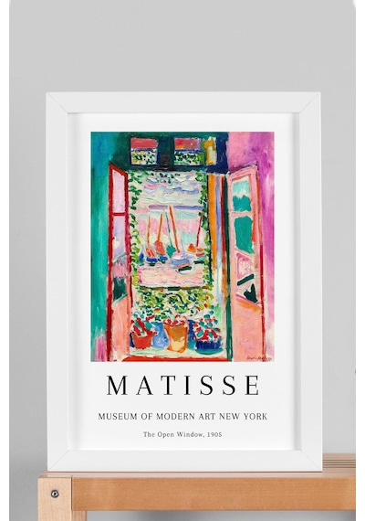 Henri Matisse The Open Window Çerçeveli Tablo - Açık Pencere - Eklektik Tarz Duvar Dekoru