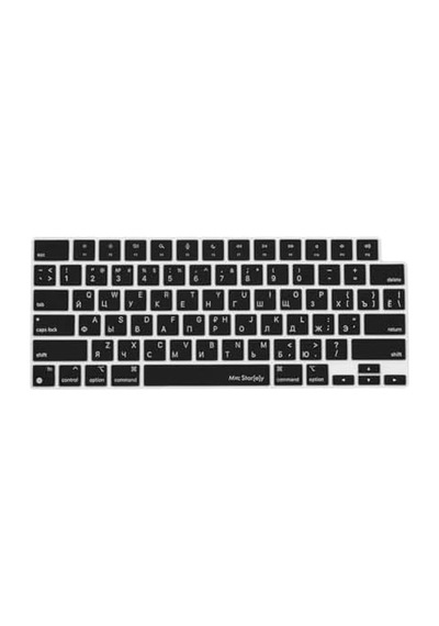 Macbook Rusça Klavye Koruyucu Us Amerikan Enter M1-m5 A2681 A3113 A3240 A3449 A2941 A3241 A2442 A2779 A2992 A2485 A2991 Russian Keyboard Cover Touch Id Siyah