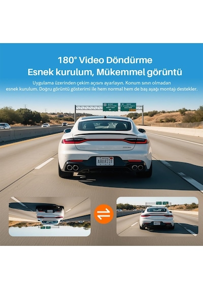 Mini 3 Gen2 2k 1296p Wifi 145 Geniş Açı Gece Görüşlü 32gb Hafıza Kartlı Akıllı Araç Kamerası