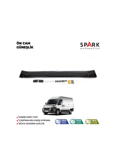 Peugeot Boxer 2006-2014 Yıl Aralığı Uyumlu Ön Cam Güneşlik Siyah