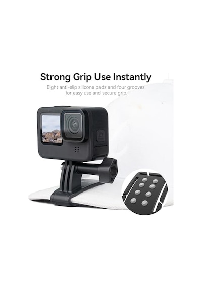 Adaptom Telesın Baş Kayışı Dağı Kapak Klipsli, Hızlı Çıkarma Baş Kemeri Dağı Gopro Hero 12/11/10/9/8/7/6/5, Fusion, Max, Djı Osmo Ve Çoğu Aksiyon Kamerasıyla Uyumlu