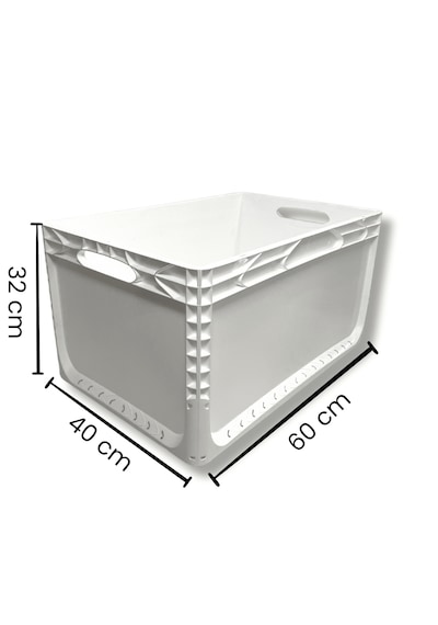 Alpbx 1.kalite Beyaz Plastik Kasa 60x40x32 Cm - Kutu 65 Litre