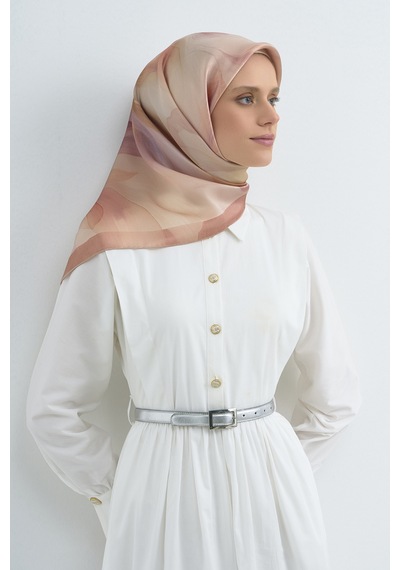 Armine Saf İpek Sura Eşarp-2026 İlkbahar-yaz- 951900d Pudra-leylak