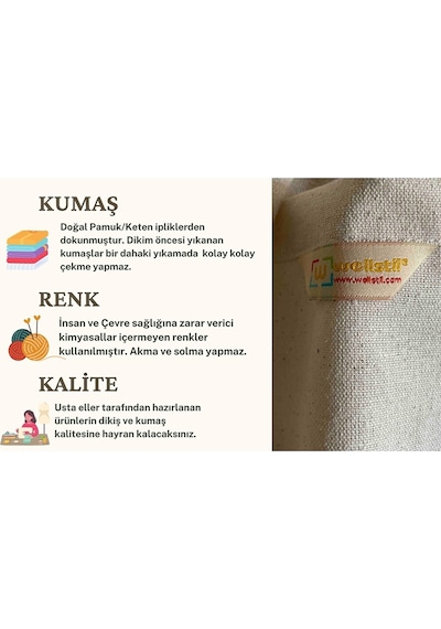 WellstilPremium Keten Masa Örtüsü  Beyaz