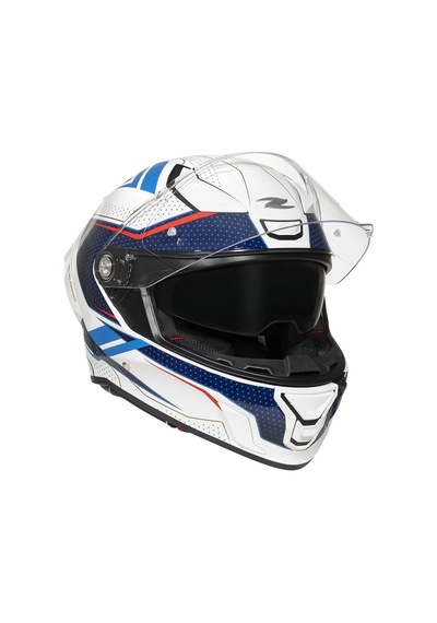 Zeus Kask Zs-837a Az3 Whıte Blue Red Gold Beyaz