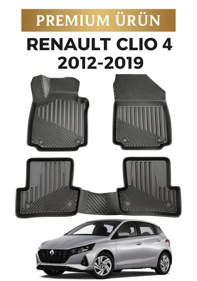 Renault Clio 4 Sport Tourer 2012-2019+uyumlu 3d Oto Paspas Premium