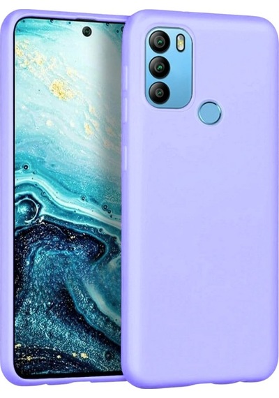 General Mobile GM 21 Plus Uyumlu Silikon Kılıf - Esnek Tam Koruma Pastel Renk Kapak - Lila