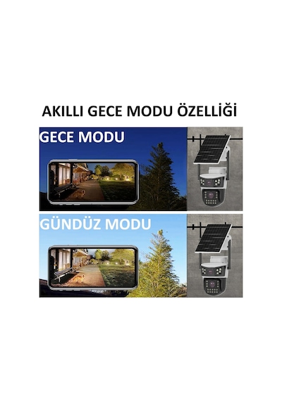 Elite 425 10mp Çift Lens 4g Solar Bataryalı Akıllı Kamera Aov Sürekli Kayıt İnsan Takibi 2 Yönlü Ses