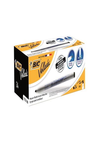 Bic Tahta Kalemi Yuvarlak Uçlu Velleda Siyah 1721 09 Çok Renkli