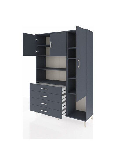 Hyperion Dolap 8 Raflı 4 Çekmeceli 3 Kapaklı 132x44x195 Antrasit-antrasit/antrasit Antrasıt/antrasıt Hyperion Dolap 8 Raflı 4 Çekmeceli 3 Kapaklı 132x44x195 Antrasit-antrasit/antrasit Antrasıt/antrasıt