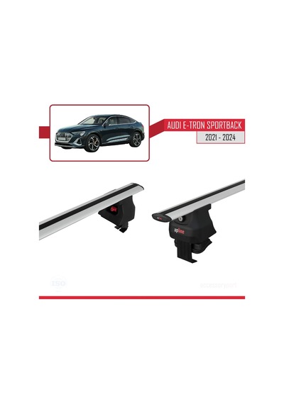 Audi E-tron Sportback 2021 Ve Sonrası İle Uyumlu Ace-4 Ara Atkı Tavan Barı Gri