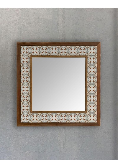 Oscar Stone Decor Masif Çerçeveli Mozaik Taş Ayna 43 Cm X 43 Cm Ayn4040-050 Diğer
