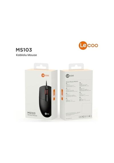 Ms103 Usb Kablolu 1000dpı 3 Tuşlu Pc, Mac, Dizüstü Bilgisayar İle Uyumlu Optik Mouse Siyah