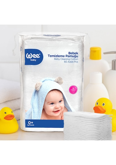 Wee Baby 60'lı Bebek Temizleme Pamuğu