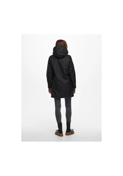 Only Onlsally Padded Raıncoat Black Kadın Su İtici Yağmurluk 15206116 Siyah