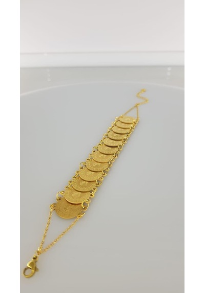Atatürk Dizme Kuyum Model Çelik Bileklik Gold