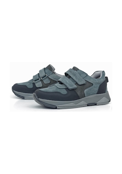 Rakerplus Hakiki Deri Koyu Gri Siyah Çocuk Cırtlı Sneakers Spor Ayakkabı Rakerplus Hakiki Deri Koyu Gri Siyah Çocuk Cırtlı Sneakers Spor Ayakkabı