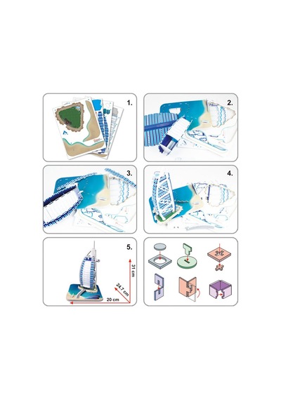 Cubic Fun 3D 44 Parça Puzzle Burç El Arap - Dubai