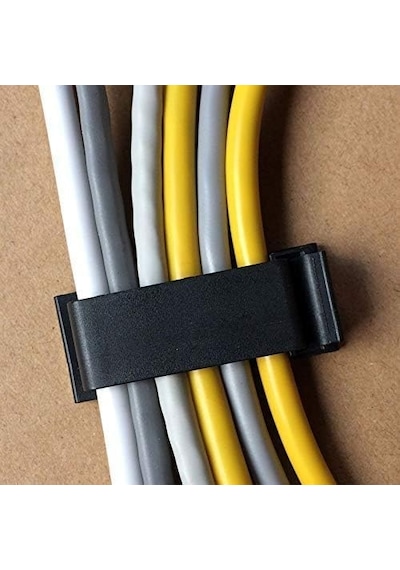 Orret Home 4 Adet Kendinden Yapışkanlı Kablo Yönetim Klipsleri, Çok Amaçlı Kablo Düzenleyiciler, Tel Klipler, Tv, Pc, Dizüstü, Ethernet Kablosu İçin Kablo Tutucu, Masaüstü Ve Ev Ofis Kullanımı Siyah