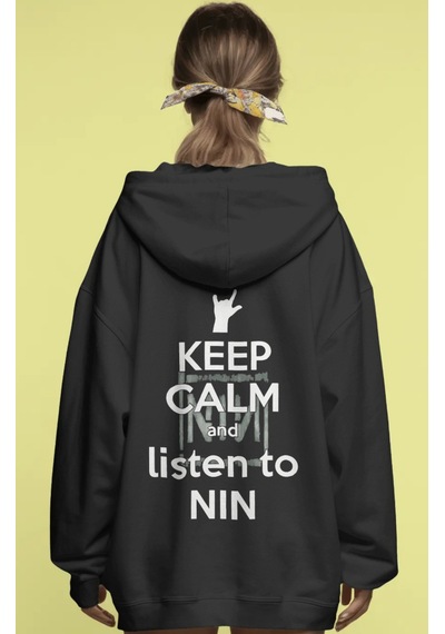 Sevbano Nin Rock Metal Müzik Grubu Sırt Baskılı Unisex Oversize Premium H Siyah