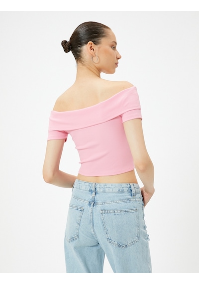 Koton Crop Madonna Yaka Tişört Fitilli Kısa Kollu Düğüm Detaylı Pamuklu Pembe 4sal11060ık Gül Rengi Koton Crop Madonna Yaka Tişört Fitilli Kısa Kollu Düğüm Detaylı Pamuklu Pembe 4sal11060ık Gül Rengi