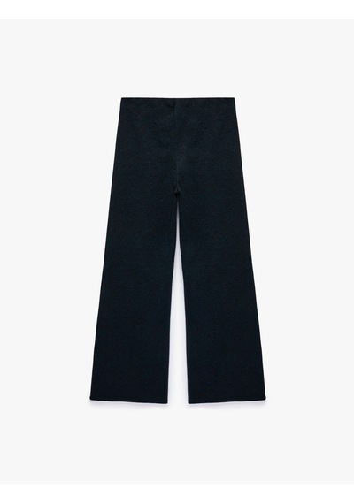 Koton Viskon Karışımlı Straight Fit Pantolon Lacivert Desenli 7wak40004pk 7d2