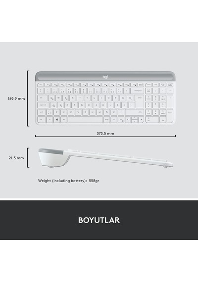 Mk470 Slim Combo Kablosuz Klavye Mouse Seti, 12 Fn Kısayolu İle Kompakt Klavye, Sağ Ve Sol Elle Kullanılabilir, 10 M Kullanım Mesafesi, Sessiz, Türkçe Q Klavye, Beyaz Diğer Mk470 Slim Combo Kablosuz Klavye Mouse Seti, 12 Fn Kısayolu İle Kompakt Klavye, Sağ Ve Sol Elle Kullanılabilir, 10 M Kullanım Mesafesi, Sessiz, Türkçe Q Klavye, Beyaz Diğer