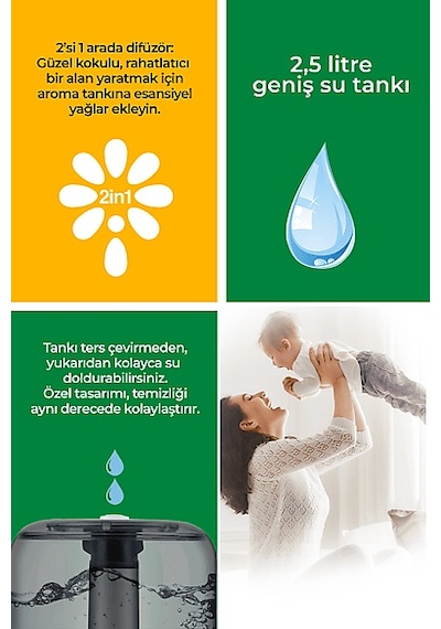Medisana 45051 Aroma Fonksiyonlu Buharlı Hava Nemlendirme Cihazı