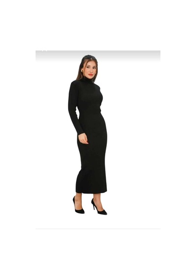 Kozia Outdoors Kadın Dik Yaka Kaskorse Kalem Elbise 130 Cm Siyah