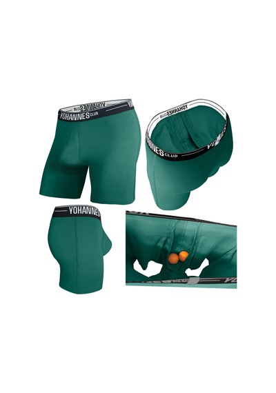 Yohannes Club, Erkek Özel Seperatörlü Pamuklu Boxer, Renk Seçenekli, 3'lü Paket, Bordo,yeşil,mavi Çok Renkli