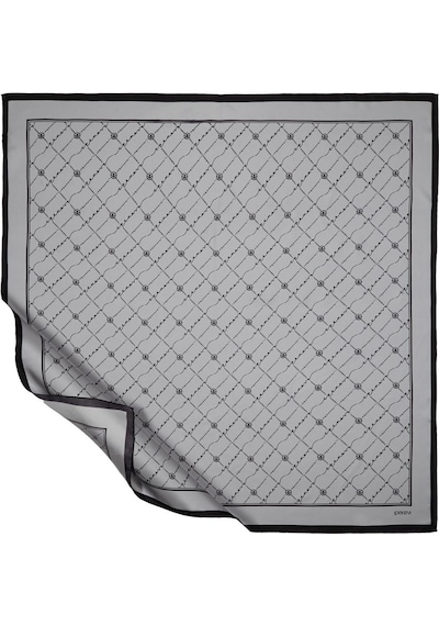 İpekevi Twill İpek Eşarp - Monogram - Gümüş - Gümüş