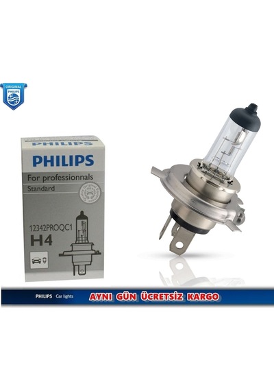Philips H4 Standart Ampul Tek Adet 12342 Proqc1