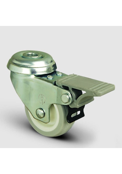 Ep04Zkc50F Oynak Delik Bağlantılı Frenli Pvc Tekerlek Çap:50