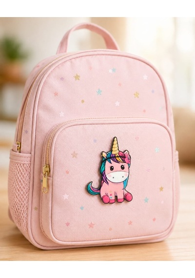 Sevimli Unicorn Figürlü Çocuk Rozeti Renkli Çanta Ve Kıyafet Aksesuarı Gri 11800378