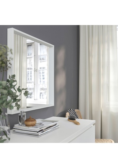 Ikea Nissedal Duvar Aynası 65x65 Cm Beyaz