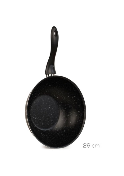 579.0111 Granit Wok Tava 26cm Siyah Çok Renkli