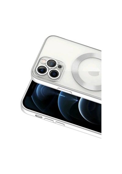 Apple Uyumlu   iPhone 13 Pro Kılıf Kross Magneticsafe Kapak - Gümüş