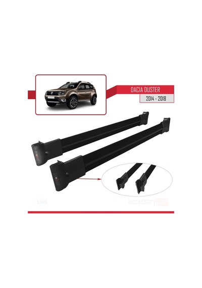 Dacia Duster 2014-2018 Arası Fly Model Ara Atkı Tavan Barı Siyah (527660431)