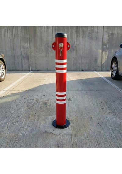 Kilitli Otopark Direği 70 Cm, Çıkan Tip Ankrajlı Park Bariyeri 3 Adet-3980