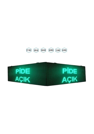 Led Tabela Çift Taraflı Yeşil Kayan Yazı-wifi 48x96cm